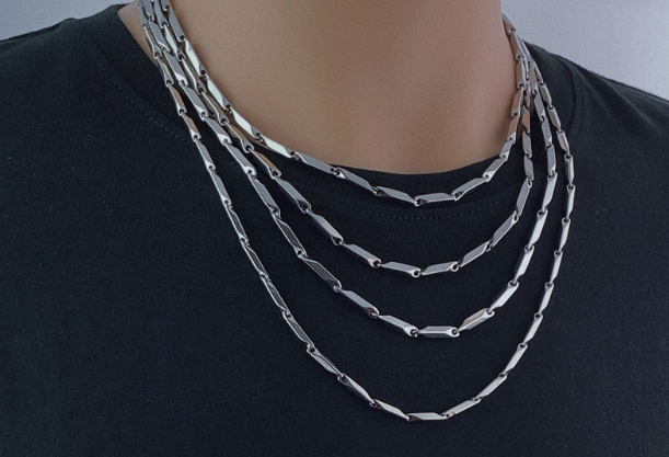 Steel Bamboo Chain Silver Chains Canada