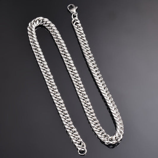 Steel Cuban Chain - Silver Chains Canada π