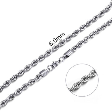Steel Rope Chain - Silver Chains Canada π