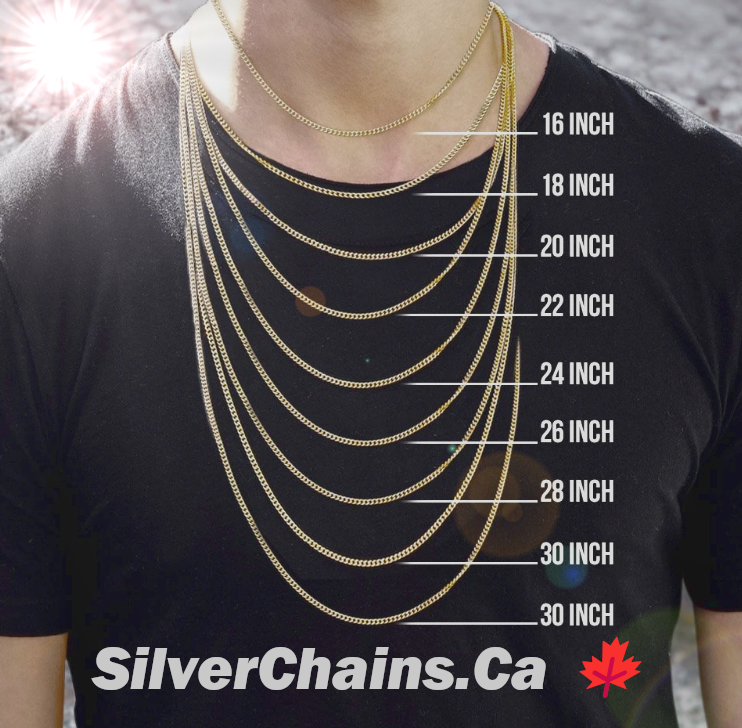 mens silver chains canada