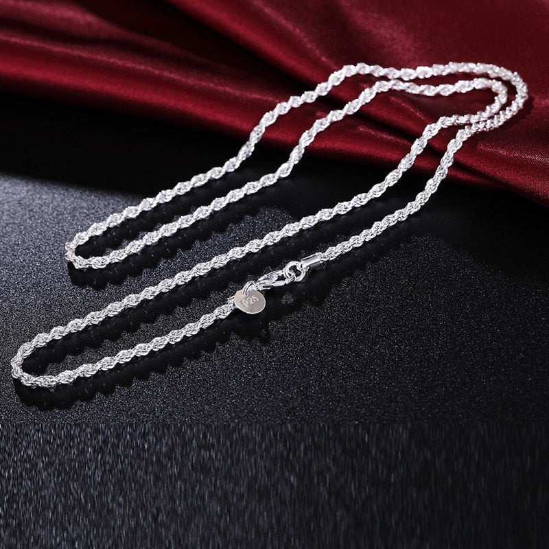 Rope Chain Sterling 925 Silver – Silver Chains Canada 🍁