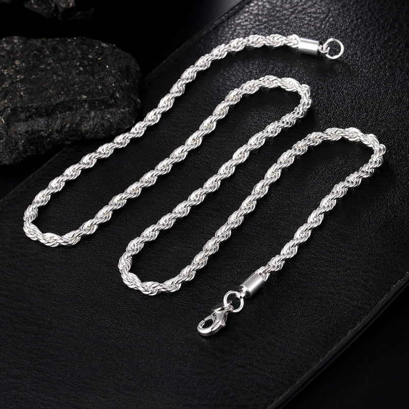 Rope Chain Sterling 925 Silver – Silver Chains Canada 🍁