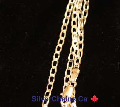 Curb Chain Sterling 925 Silver - Silver Chains Canada 🍁