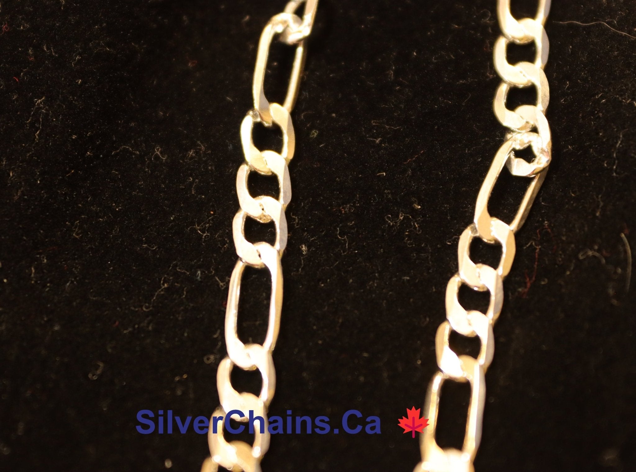 Sterling 925 Silver Figaro Chain Necklace in Canada – Silver