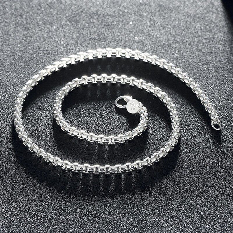Round Box Chain Sterling 925 Silver - Silver Chains Canada 🍁