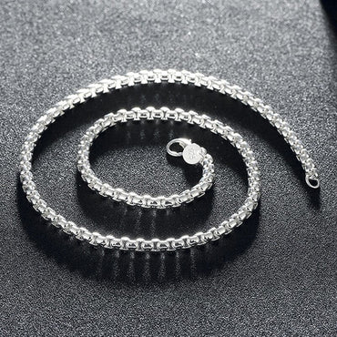 Round Box Chain Sterling 925 Silver - Silver Chains Canada 🍁