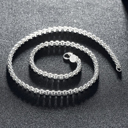 Round Box Chain Sterling 925 Silver - Silver Chains Canada 🍁