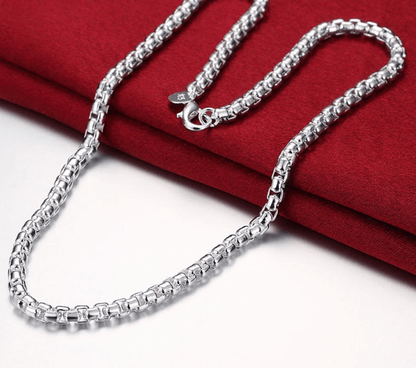 Round Box Chain Sterling 925 Silver - Silver Chains Canada 🍁