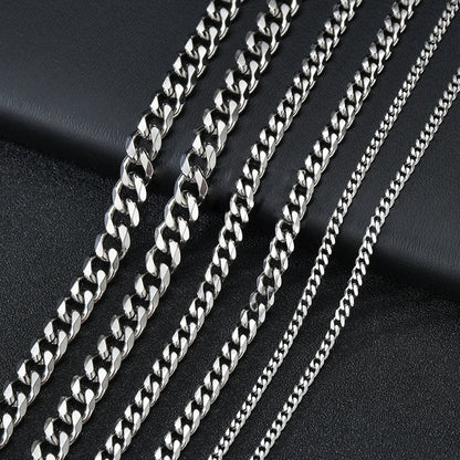 Steel Curb Chain - Silver Chains Canada 🍁