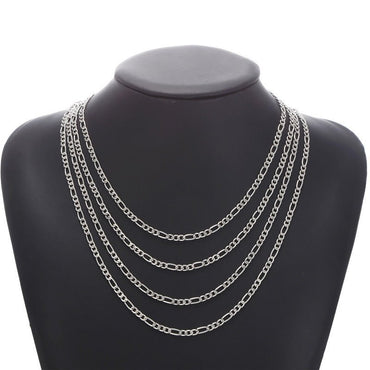 Steel Figaro Chain - Silver Chains Canada 🍁