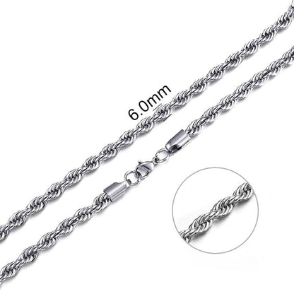 Steel Rope Chain - Silver Chains Canada 🍁