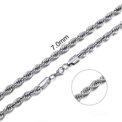 Steel Rope Chain - Silver Chains Canada 🍁